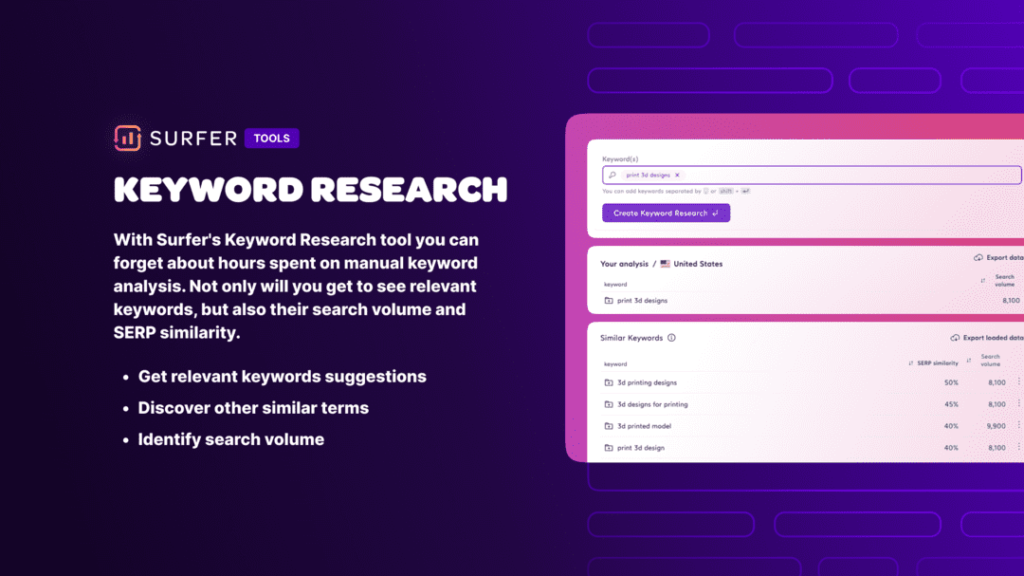 Surfer SEO Keyword Research